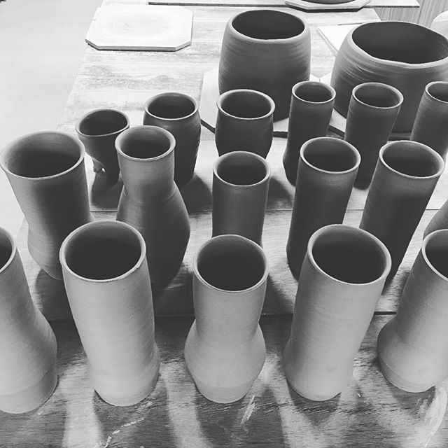 いつもの仕事場とちょっと違う。城 進 陶展2017.9.8ー9.12桃居(東京 西麻布)にて